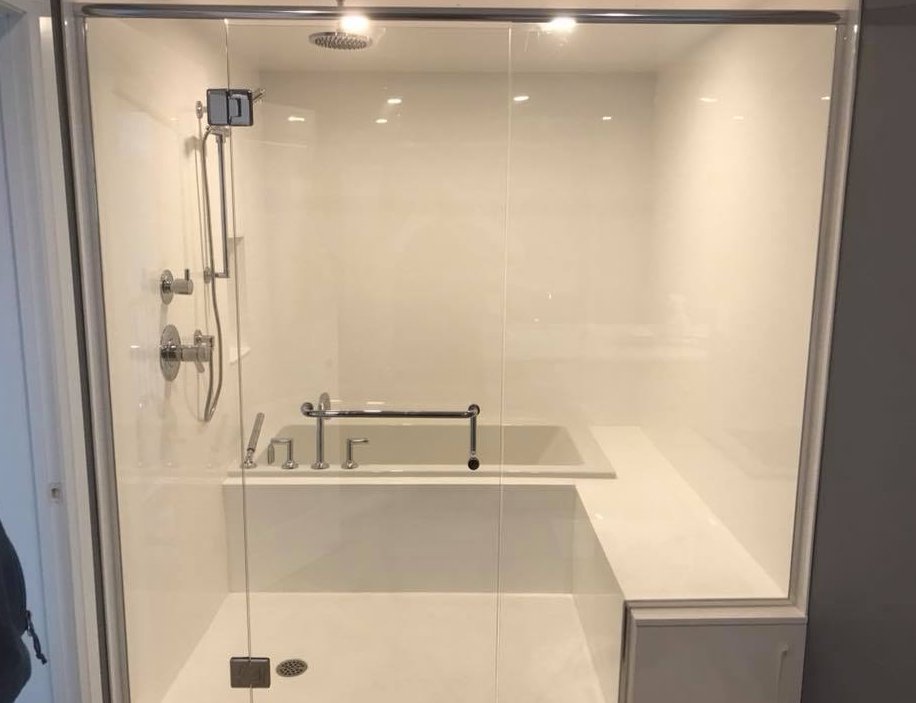 Scott Lattimer Plumbing — custom shower enclosure