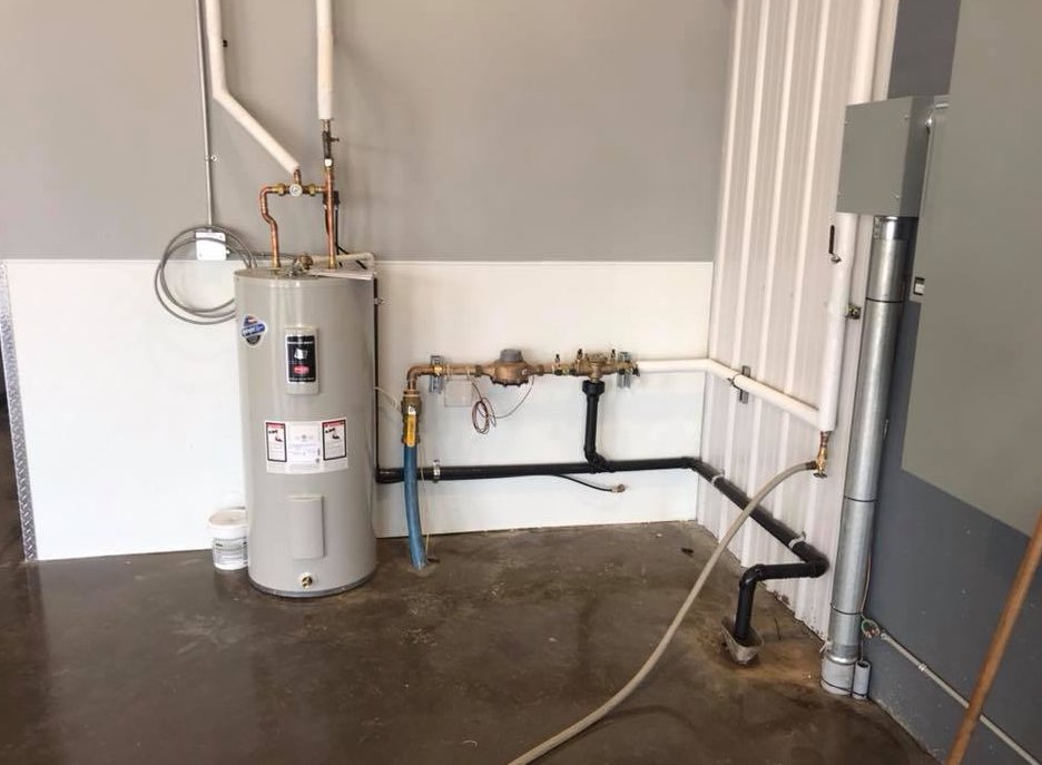 Scott Lattimer Plumbing — water heater and mechanical room install